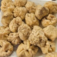 khinkali dumplings (surprisingly difficult to make cutely!)